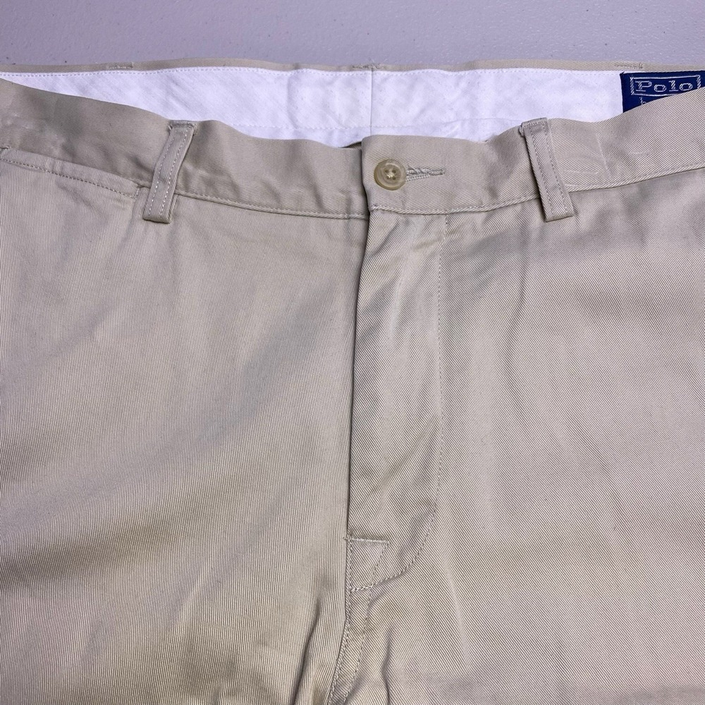 Polo by Ralph Lauren Pants 36x34 (38x34) Mens Slim Flat Front Beige Preppy